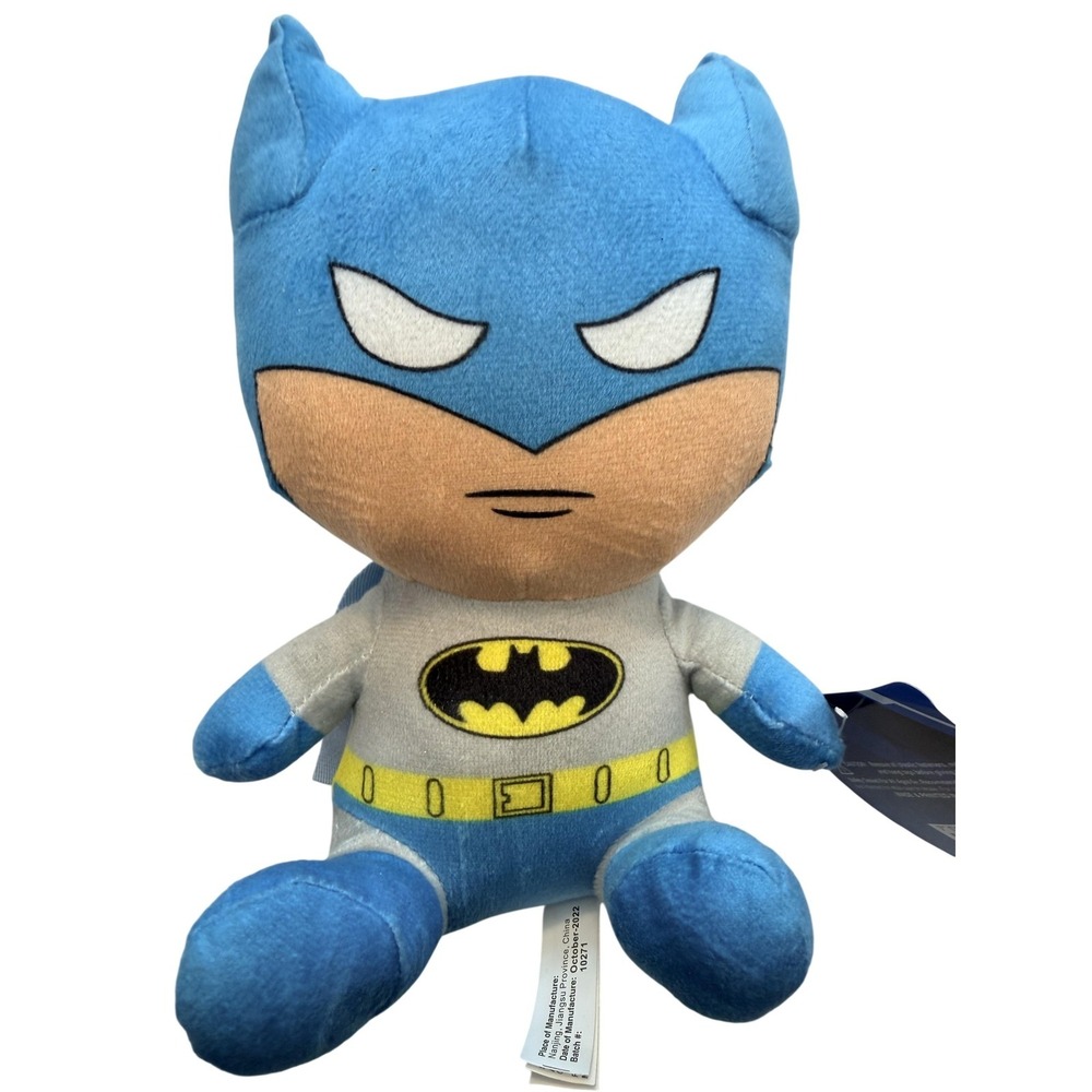 DC Comics Batman Plush Toy Factory 7" Small Big Head Blue Stuffed Doll Figure